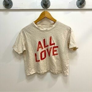 AERIE xxs All Love crop T-shirt